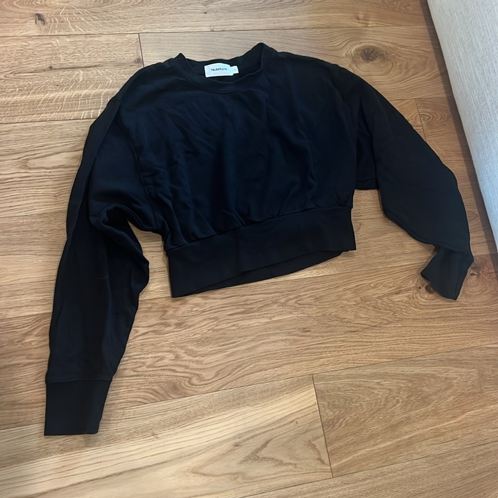 Talentless cropped crewneck in black